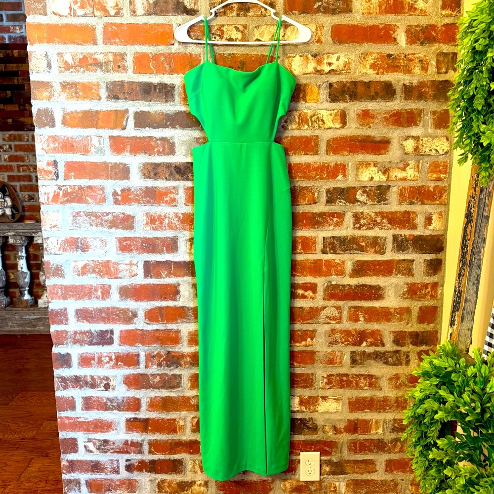 Green Formal with Side Cutouts